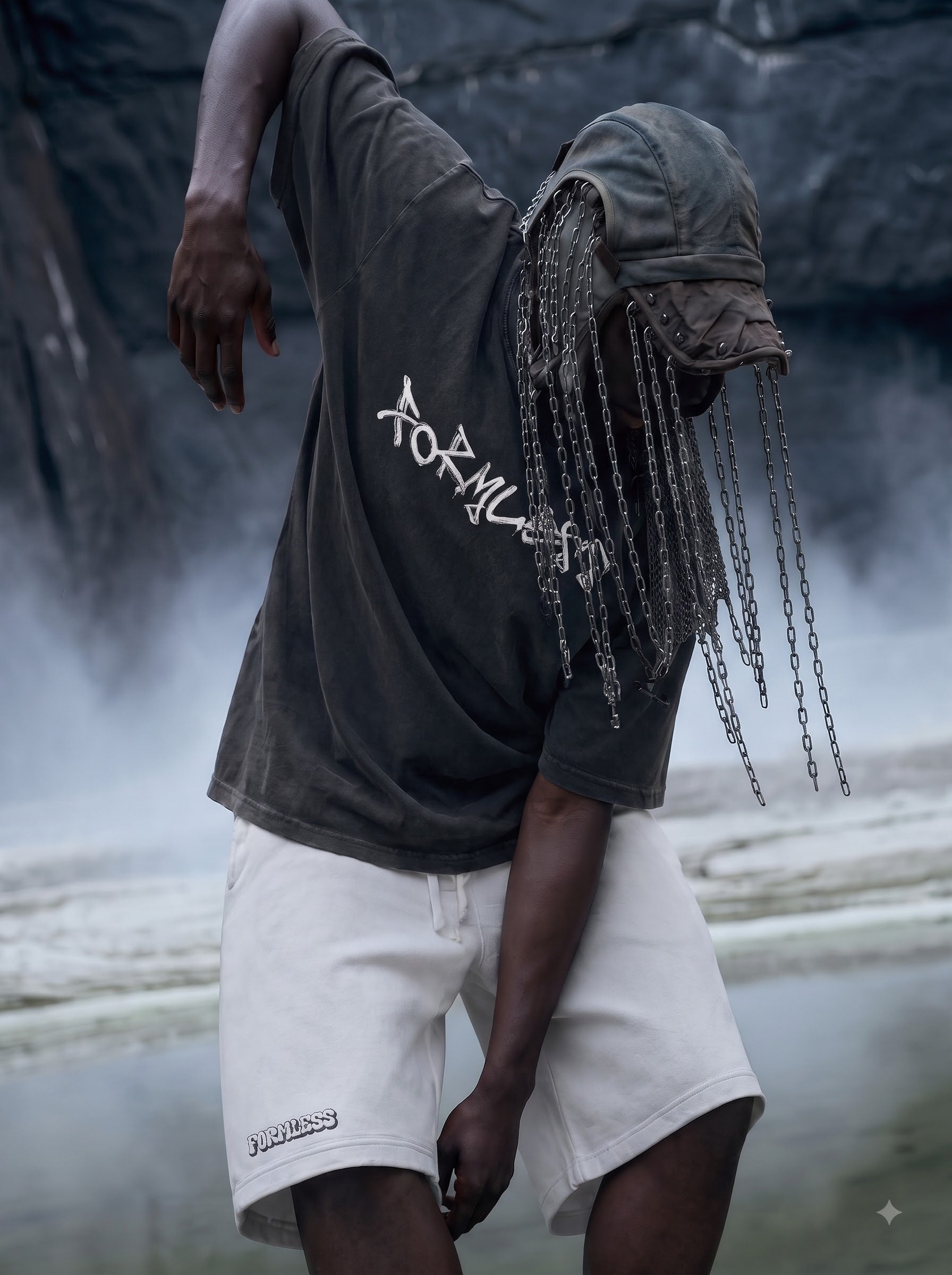 Formless black tee from the VOID_001 archive