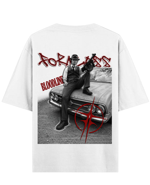 White Oversized T-shirt Back Design