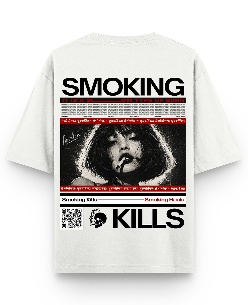 Off White Oversized T-shirt Back Design