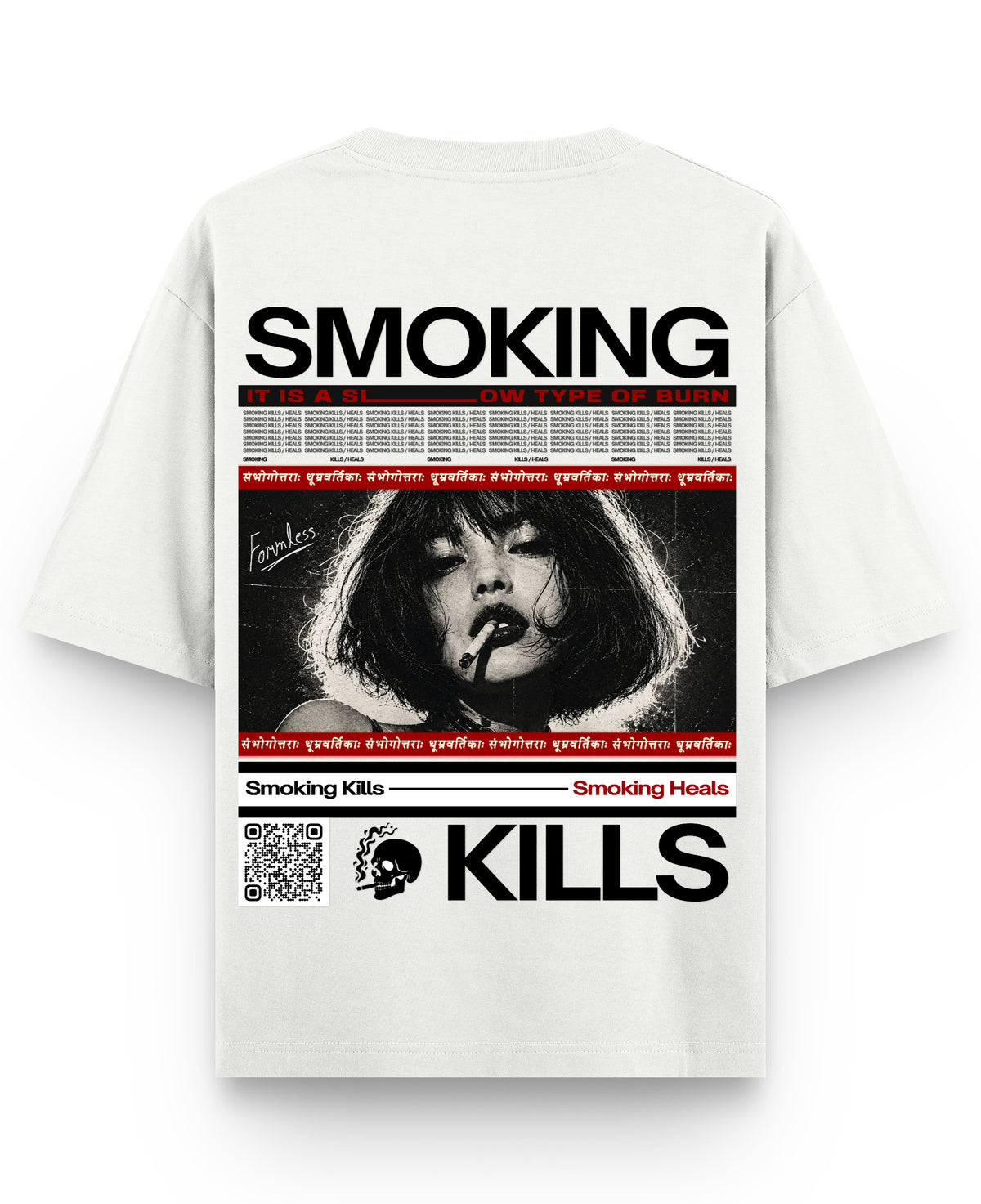 Off White Oversized T-shirt Back Design